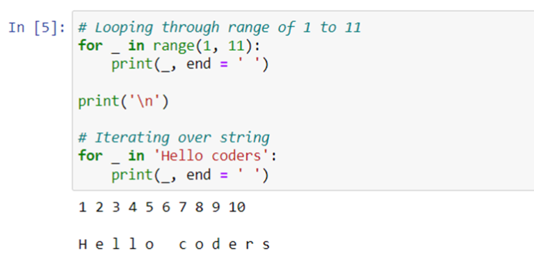 python underscore assignment